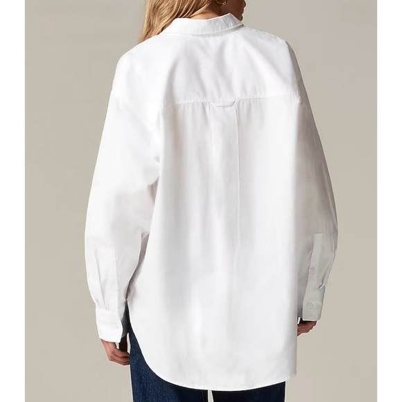 NWT J. Crew Étienne Oversized Shirt Blouse Lightweight Oxford White - Picture 5 of 5